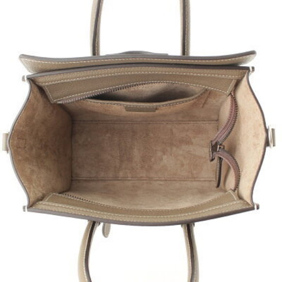 Celine Luggage Nano Shopper Shoulder Bag Greige - Picture 6 of 9